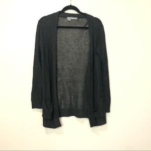 360 Sweater Cookie 100% Linen Open Front Cardigan